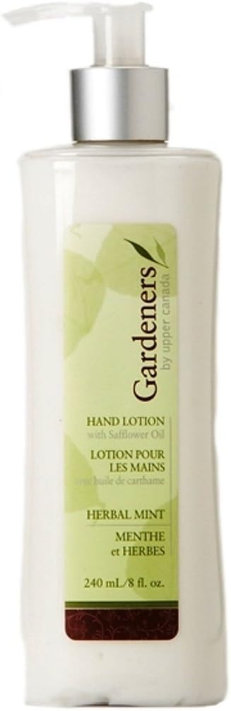 Gardeners by Upper Canada Herbal Mint Hand Lotion, 8 Ounce Pump Bottle