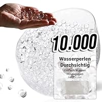 Comforder – Wasserperlen durchsichtig – Deko Wasserperlen für Pflanzen in Vase, ca. 10.000 Hydroperlen, Gelkugeln transparent