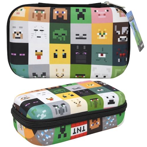 Image of Minecraft Pencil Case for Kids, Boys - Bundle with Pencil Holder, Stickers, More | Minecraft School Supplies Set