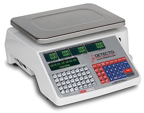 Detecto DL1030 Deli Scale with Integral Printer, 30 lb. x 0.01 lb.