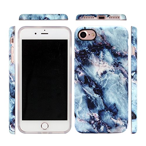 Golink Iphone 7 Case/Iphone 8/Se 2 Case, Slim-Fit Anti-Scratch Shock Proof Anti-Finger Print Flexible Tpu Gel Case For Iphone 7/Iphone 8 - Blue Marble #TOP1