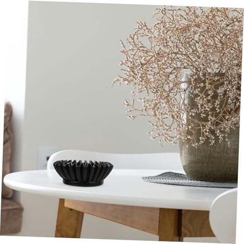 Cuenco negro de resina higiénico y fácil de limpiar para decoración 8