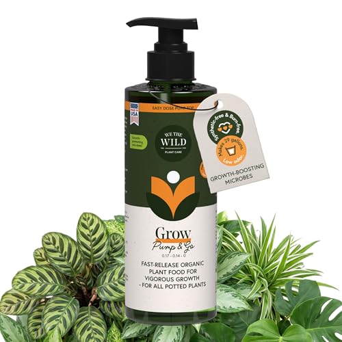 We the Wild Organic Grow Pump and Go - Liquid Plant Food and Fertilizer for Indoor Houseplants -