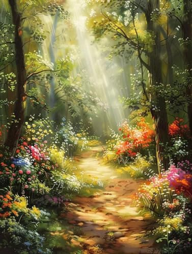 Cuadros para pintar por números bosque kit relajante para decorar salones grandes
