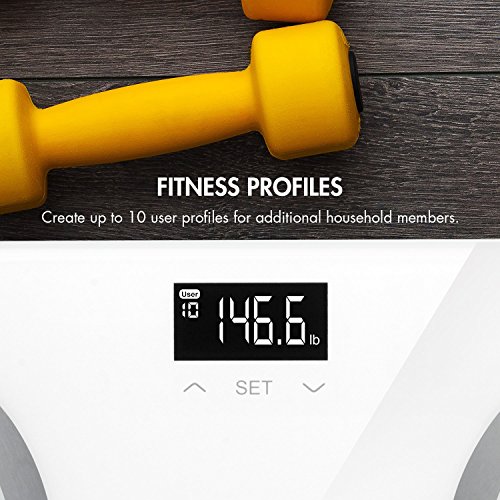 Tenergy Vitalis Body Fat Scale Digital Weight Bluetooth Connected App Scale, High Precision Bmi Scale With Large Easy Read Backlit Lcd, Body Scale, Max Weight 400 Pounds, Compatible With Ios/Android #TOP3