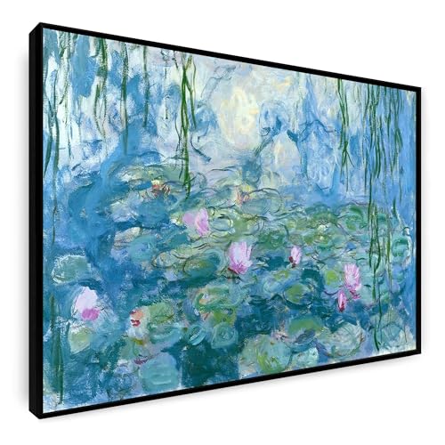 LUHSICEモネ 睡蓮 アートパネル 花 ポスター複製画 油絵風 絵画北欧 壁飾り 絵