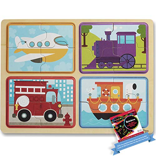 Puzzle bois véhicule 31361 résolvant le manque d'activités calmes avec Scratch Art