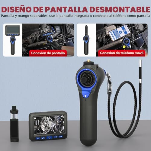 Cámara endoscópica para tuberías impermeable IP67 con borescopio articulado 360 2