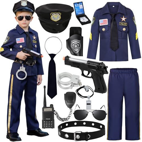 Disfraz de policía para niños 7-8 años