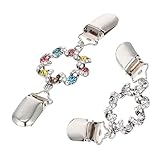 CORHAD 2個シルクスカーフバックル おしゃれな水晶デザイン ファッション