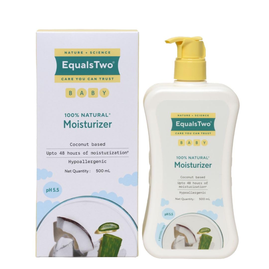 Sponsored Ad - by Zydus Baby Moisturizer, 500ml, 100% Natural Coconut based Daily Baby Skin Care Body Lotion for Nourishing Skin, All Skin Types, PH 5.5, Dermatalogically Tested, No Parabens No Sulphates, Pack 1