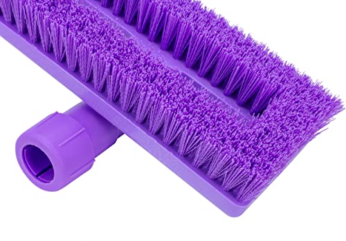 Image of SPARTA 3638831EC68 Polyester Rectangle Scrub Brush, Floor Brush, Cleaning Brush With Swivel Head For Cleaning, 8 Inches, Purple