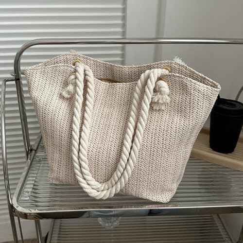 Bolso playero tejido para mujer, tote grande para verano miniatura 3