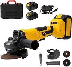Esmerilhadeira Angular 4 Polegadas Brushless 10000rpm 88V Com 2 Baterias E 2 Discos Esmerilhadeira A Bateria