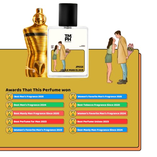 Image of TMPerfumehouse Jpege Le Man Elixir EDP for Men | Sweet, Spicy & Long Lasting Perfume Spray | Vanilla, Sweet & honey Fragrance | Luxury Gift for Him | TMPH | 50ml
