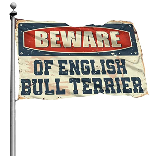 Drapeau de jardin Bull Terrier 152x244 cm pour égayer une cour triste