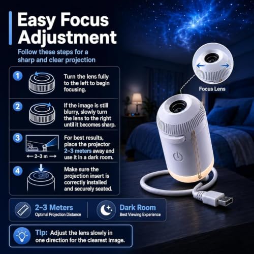 CRIYALE Store CRIYALE 2-in-1 Galaxy Projector Night Light - Image 4