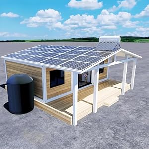 Prefab Modular Tiny Home with Solar Panel & Water System – 20ft/40ft Expandable Container House, Fully Equipped Kitchen & Bathroom, Portable and Sustainable Living for Adults