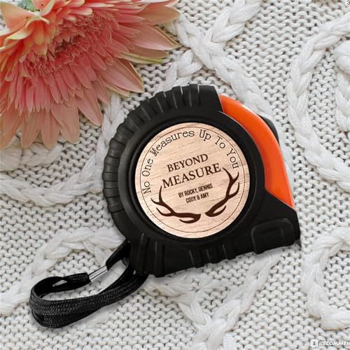 Set de cinta métrica y martillo personalizado para papá miniatura 3