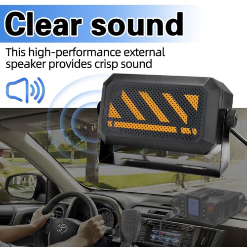 AIRITON Rectangular External Communications Speaker/CB Radio Speaker for Ham Radio, External Scanners for All 3.5mm Audio Plug Mobile Radios and CB Radios