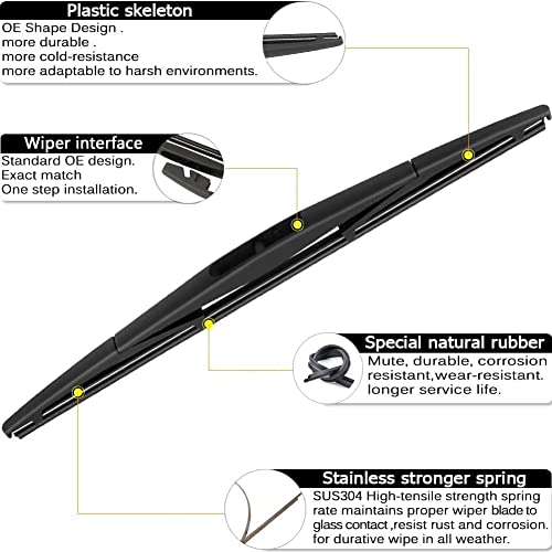 Autoboo 26"+16" Windshield Wipers With 12" Rear Wiper Blade Replacement For Subaru Crosstrek 2016 2017 Crosstrek Xv Impreza 2013-2015 Nissan Murano-Original Factory Quality (Pack Of 3) #TOP1