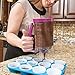 Imagen de Tissting Dispensador de Masa 1000ml para Panqueques Plástico dosificador de Masa para Gofres 4 Tazas Pastel Galletas Speratator Herramienta para Hornear con Asa para Apretar y Escale para Crema