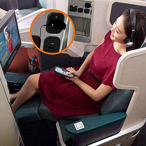 Vergulde Vliegtuig Flight Hoofdtelefoon Adapters Hiermee kunt u uw Oortelefoon gebruiken met alle In-Flight Media… - Afbeelding 5