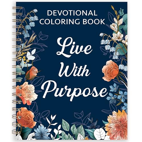 RYVE Christian Coloring Books for Adults and Teens with 40 Unique Designs - Devotional Coloring Book for Women and Men, Christian Gifts for Women, Spiral Bound, Gifts with Bible Verses