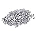 Ochoos 500Pcs 1.2mm Oval Shape Sliver Aluminum Crimping Loop Wire Rope Clip Sleeves Clamps for M1.2 Wire Rope