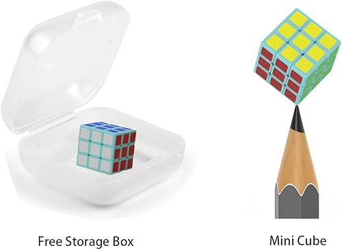 Miniatura 7 de Y.L. DOYMX Mini cubo 3x3  Cubo de laboratorio de 0.4x0.4x0.4in, cubo pequeño mágico suave regalo para niños y adultos (rosa)