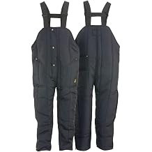 RefrigiWear Mens Iron-Tuff High-Bib Overalls - Insulated Bibs for Men -50F Rating - Water-Resistant & Windtight Finish