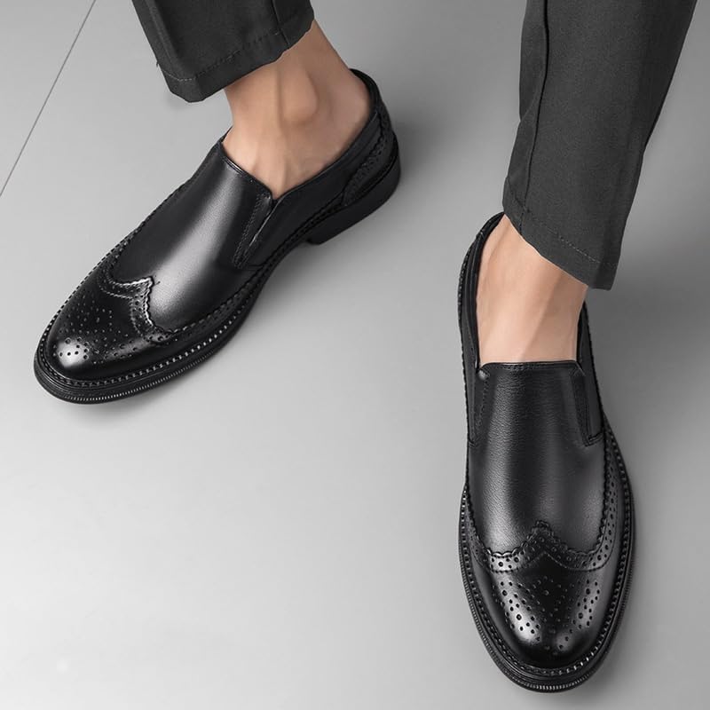 Men's Prom Wedding Breathable Shoes Slip-On Comfort Soft Sneakers Business Casual New Shoe Men Oxford Leather Fashion Dress Shoes2