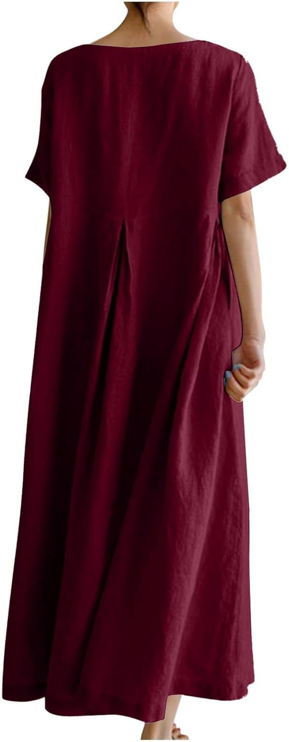 Bengbobar Maxi Dresses for Women 2024 Plus Size Boho Floral Casual Dress Summer Large Hem Womens Long Flowy Dress Wedding - Image 5