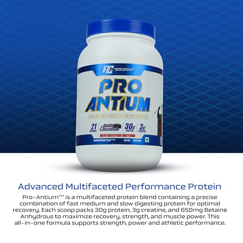 Image of Ronnie Coleman Signature Series Pro-Antium Whey Protein, Double Chocolate (21 Servings, 907g / 2lbs) | Supreme Multifaceted Protein Complex