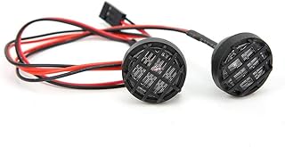 VGEBY1 RC LED Headlights, 22MM Headlight Decoration Kit RC Universal White Roof Light for 1/10 Scale RC Crawler Car Toy Vehicle Rc Led Light Kit