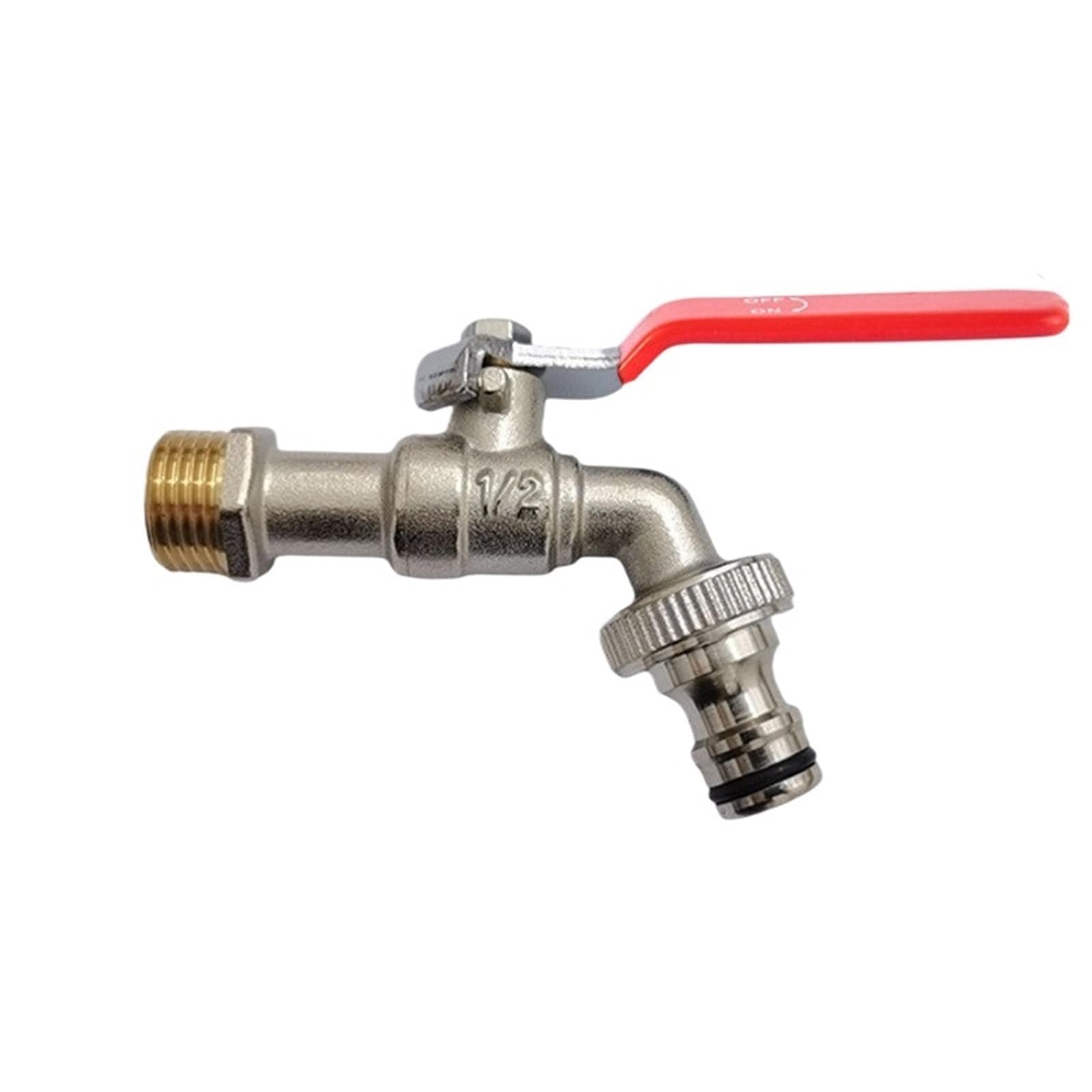 Zrhwspd Dn15 Red Handle Outside Garden Tap Garden Outdoor Bibcock Faucet Dn15 Dn20, Anti-Freeze, Dual Control Copper For Washing Machine And Kitchen Sink