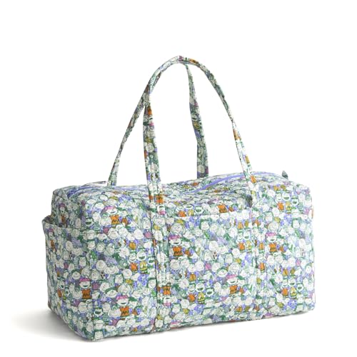 Vera Bradley Women's Premium Cotton Large Original Duffel Bag, Peanuts Pals, One Size