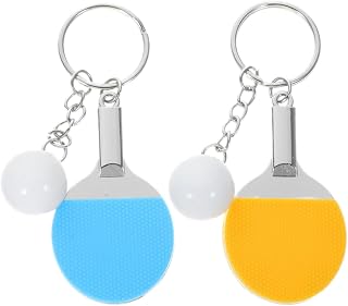 2pcs Table Tennis Keychains Decorative Mini Sports Souvenirs