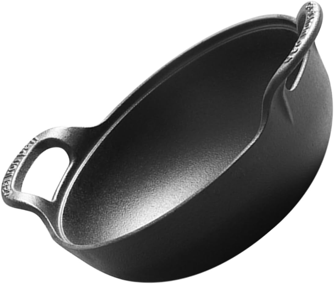 Happyyami Ergonomic Handle Cast Iron Pot Removable Handle Cookware Non-stick Skillet Saucepan for Camping Kitchen