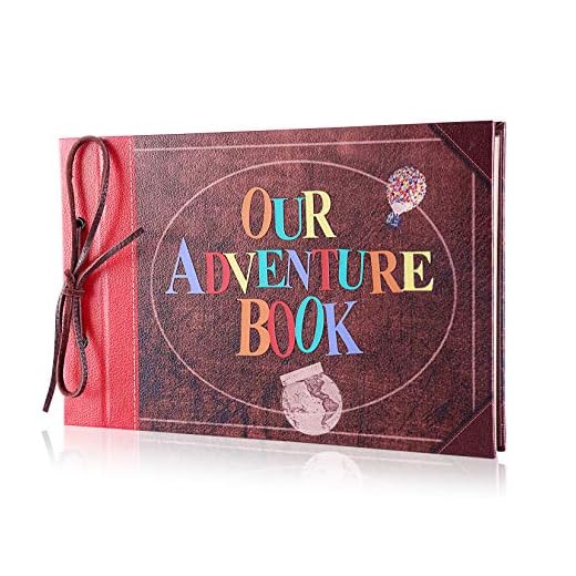 Pulaisen Álbum de recortes atualizado, nosso livro de aventuras feito à mão para família faça você mesmo com capa de letras 3D, ótimo para Ação de Graças, Natal, aniversário, memória de família,