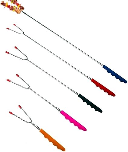 Marshmallow Roasting Sticks 5 Pack Extra Long 45'' Stainless Telescoping