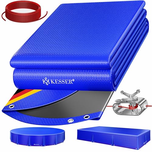 KESSER® Solar Poolabdeckung Pool Abdeckplane Rund Ø488cm...