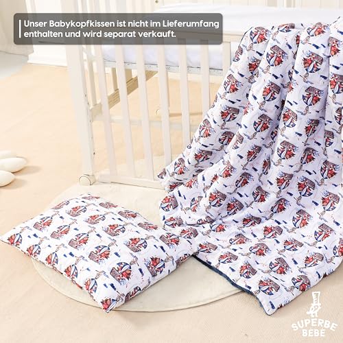 Babydecke - Kinderbettdecke - Baby Bettdecke Aus Weicher Oeko-tex Baumwolle - 75x100 - Kuscheldecke Kinder - Geburtsgeschenk Junge Mädchen… – Ansicht 5
