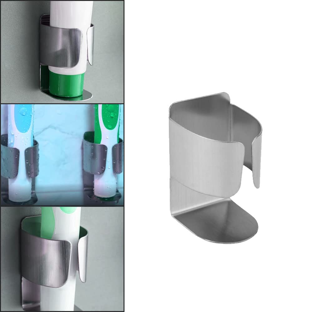 Lot De 2 Supports De Brosse à Dents Autocollants à Fixation Murale