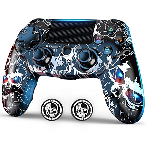 Xisoguu Wireless Controller For Playstation 4, Wireless Controller For Ps4/Pro/Slim/, With Double Shock/Stereo Headset Jack/Touch Pad/Six-Axis Motion Control (Black Graffiti Style) #TOP23