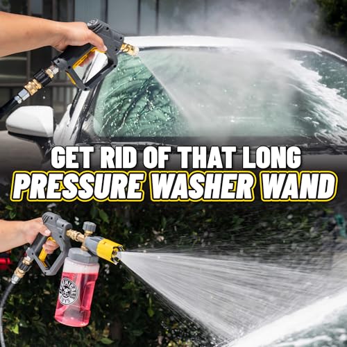 Image of Chemical Guys Snubby Pressure Washer Gun with Foam Cannon Attachment - Short Handle for Gas and Electric Pressure Washers, Foam Sprayer Ideal for Car Washing, Detailing, and Home Cleaning Projects