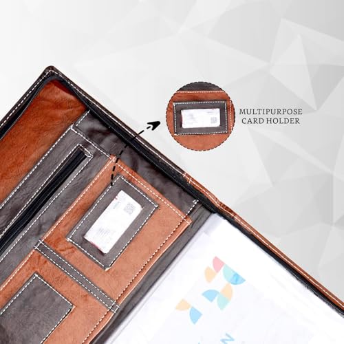 Image of COI Premium Leatherette Folder Water Resistant | Durable | File Folders | Certificate Holde with 20 Thick Leafs (Approx.)