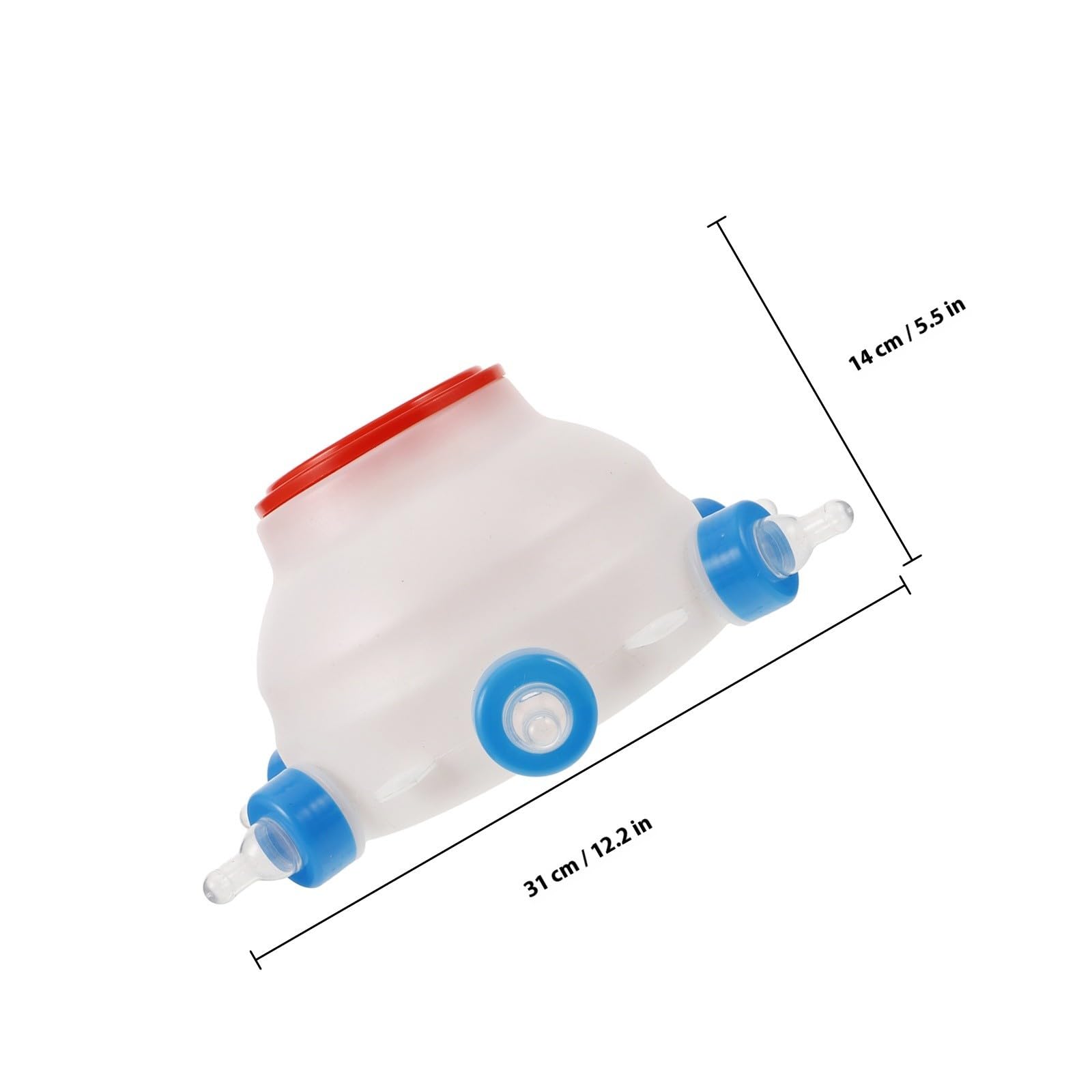 ULTECHNOVO Biberon per Agnelli in Plastica Bianco da 2,5 per Piccoli Animali, Alimentazione Efficiente e Multifunzionale per Allevatori in Fattoria