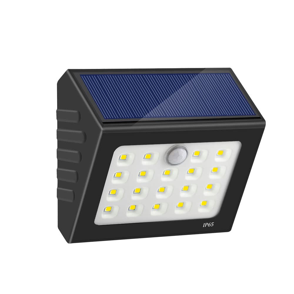 Gniazdo fabryczne nowoczesne solarne oświetlenie ścienne czujnik podczerwieni zewnętrzny kinkiet ścienny LED chip wodoodporna lampa ścienna na patio balkon trawnik ogród willa park dziedziniec oświetlenie latarnia ścienna (rozmiar: jeden rozmiar
