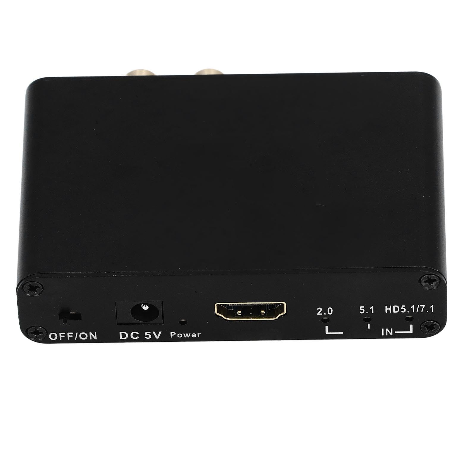 Convertitore Audio, Alta Definizione 192KHz Estrattore Stereo Analogico Interfaccia Multimediale Uscita 5.1/7.1 for Home Theater Gaming Musica